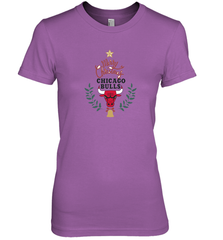 NBA Chicago Bulls Logo merry Christmas gilf Women's Premium T-Shirt Women's Premium T-Shirt - FordPhuMy