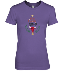 NBA Chicago Bulls Logo merry Christmas gilf Women's Premium T-Shirt Women's Premium T-Shirt - FordPhuMy