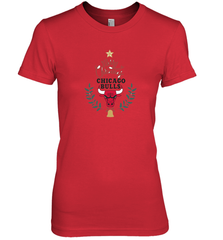 NBA Chicago Bulls Logo merry Christmas gilf Women's Premium T-Shirt Women's Premium T-Shirt - FordPhuMy