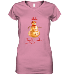 Mele Kalikimaka Hawaiian Christmas Women's V-Neck T-Shirt Women's V-Neck T-Shirt - FordPhuMy
