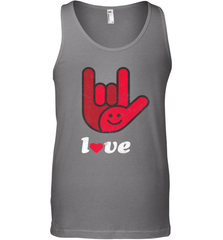 Cute Love Hand Sign Heart Valentines Day Retro Vintage Top Men's Tank Top Men's Tank Top - FordPhuMy