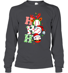 HO HO HO Baseball Santa Hat Christmas Long Sleeve T-Shirt Long Sleeve T-Shirt - FordPhuMy