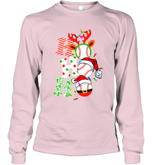 HO HO HO Baseball Santa Hat Christmas Long Sleeve T-Shirt Long Sleeve T-Shirt - FordPhuMy