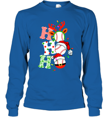 HO HO HO Baseball Santa Hat Christmas Long Sleeve T-Shirt Long Sleeve T-Shirt - FordPhuMy