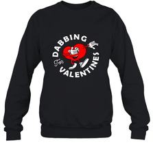 Dabbing Heart For Valentine's Day Art Graphics Heart Gift Crewneck Sweatshirt Crewneck Sweatshirt - FordPhuMy