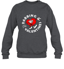 Dabbing Heart For Valentine's Day Art Graphics Heart Gift Crewneck Sweatshirt Crewneck Sweatshirt - FordPhuMy