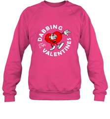 Dabbing Heart For Valentine's Day Art Graphics Heart Gift Crewneck Sweatshirt Crewneck Sweatshirt - FordPhuMy