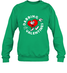 Dabbing Heart For Valentine's Day Art Graphics Heart Gift Crewneck Sweatshirt Crewneck Sweatshirt - FordPhuMy