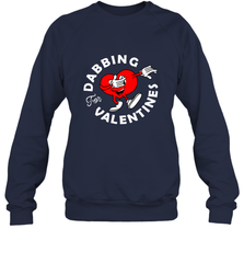 Dabbing Heart For Valentine's Day Art Graphics Heart Gift Crewneck Sweatshirt Crewneck Sweatshirt - FordPhuMy
