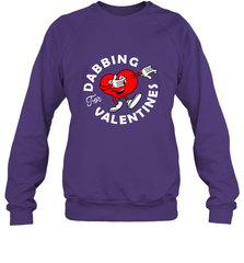 Dabbing Heart For Valentine's Day Art Graphics Heart Gift Crewneck Sweatshirt Crewneck Sweatshirt - FordPhuMy