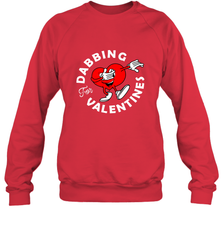 Dabbing Heart For Valentine's Day Art Graphics Heart Gift Crewneck Sweatshirt Crewneck Sweatshirt - FordPhuMy