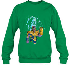 Marvel Avengers Endgame Cartoon Thanos Gauntlet Crewneck Sweatshirt Crewneck Sweatshirt - FordPhuMy