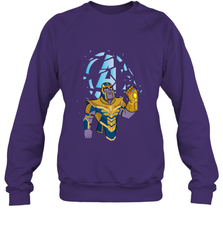 Marvel Avengers Endgame Cartoon Thanos Gauntlet Crewneck Sweatshirt Crewneck Sweatshirt - FordPhuMy
