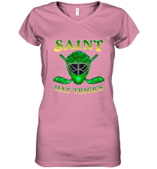 Saint Hat Tricks Ice Hockey Funny St Patricks Day Gift Women's V-Neck T-Shirt Women's V-Neck T-Shirt - FordPhuMy