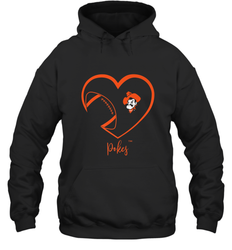 Oklahoma State Cowboys Football Inside Heart  Team Hooded Sweatshirt