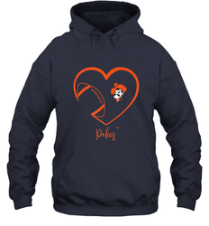 Oklahoma State Cowboys Football Inside Heart  Team Hooded Sweatshirt