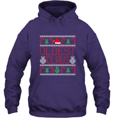 Oldest Claus Santa Hat Christmas Gift Matching Family Ugly Hooded Sweatshirt Hooded Sweatshirt - FordPhuMy