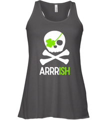 St. Patricks Day Irish Pirate Skull and Cross bones Women's Racerback Tank Women's Racerback Tank - FordPhuMy