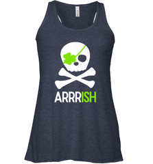 St. Patricks Day Irish Pirate Skull and Cross bones Women's Racerback Tank Women's Racerback Tank - FordPhuMy