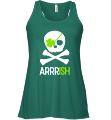 St. Patricks Day Irish Pirate Skull and Cross bones Women's Racerback Tank Women's Racerback Tank - FordPhuMy