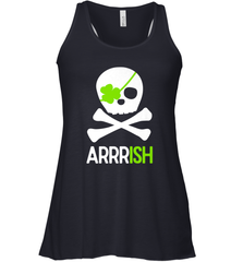 St. Patricks Day Irish Pirate Skull and Cross bones Women's Racerback Tank Women's Racerback Tank - FordPhuMy