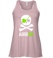 St. Patricks Day Irish Pirate Skull and Cross bones Women's Racerback Tank Women's Racerback Tank - FordPhuMy