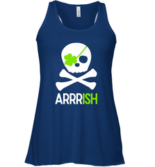 St. Patricks Day Irish Pirate Skull and Cross bones Women's Racerback Tank Women's Racerback Tank - FordPhuMy