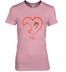 Oklahoma State Cowboys Football Inside Heart  Team Women's Premium T-Shirt Women's Premium T-Shirt - FordPhuMy