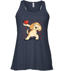Dog Dabbing Heart For Valentine's Day Art Graphics Gift Women's Racerback Tank Women's Racerback Tank - FordPhuMy