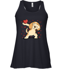 Dog Dabbing Heart For Valentine's Day Art Graphics Gift Women's Racerback Tank Women's Racerback Tank - FordPhuMy