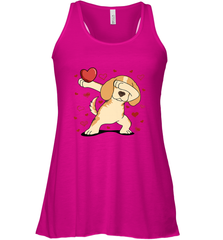 Dog Dabbing Heart For Valentine's Day Art Graphics Gift Women's Racerback Tank Women's Racerback Tank - FordPhuMy