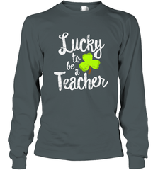 Teacher St. Patrick's Day Shirt, Lucky To Be A Teacher Long Sleeve T-Shirt Long Sleeve T-Shirt - FordPhuMy