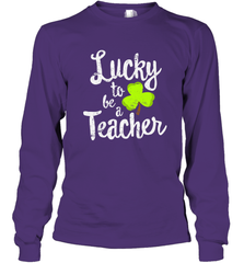 Teacher St. Patrick's Day Shirt, Lucky To Be A Teacher Long Sleeve T-Shirt Long Sleeve T-Shirt - FordPhuMy