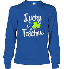 Teacher St. Patrick's Day Shirt, Lucky To Be A Teacher Long Sleeve T-Shirt Long Sleeve T-Shirt - FordPhuMy