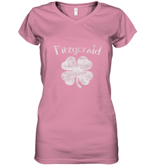 Vintage Fitzgerald Irish Shamrock St Patty's Day Women's V-Neck T-Shirt Women's V-Neck T-Shirt - FordPhuMy