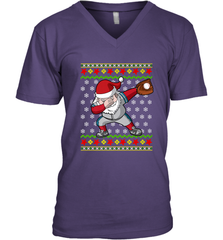Christmas Dabbing Santa Baseball Gift Men's V-Neck Men's V-Neck - FordPhuMy
