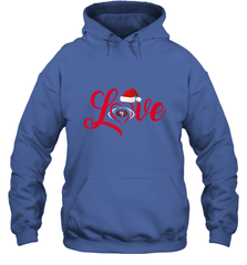NFL San Francisco 49ers Logo Christmas Santa Hat Love Heart Football Team Hooded Sweatshirt Hooded Sweatshirt - FordPhuMy