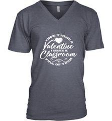 Valentine's Day Teacher School classroom Art Heart Lover Men's V-Neck Men's V-Neck - FordPhuMy