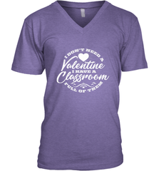 Valentine's Day Teacher School classroom Art Heart Lover Men's V-Neck Men's V-Neck - FordPhuMy