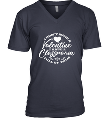 Valentine's Day Teacher School classroom Art Heart Lover Men's V-Neck Men's V-Neck - FordPhuMy