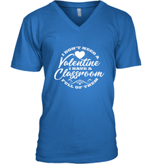 Valentine's Day Teacher School classroom Art Heart Lover Men's V-Neck Men's V-Neck - FordPhuMy
