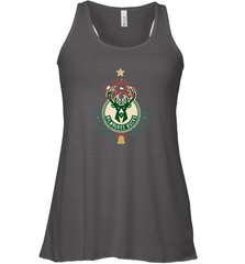 NBA Milwaukee Bucks Logo merry Christmas gilf Women's Racerback Tank Women's Racerback Tank - FordPhuMy