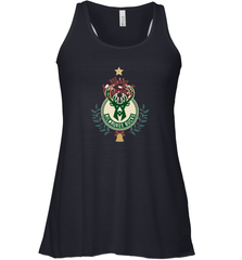 NBA Milwaukee Bucks Logo merry Christmas gilf Women's Racerback Tank Women's Racerback Tank - FordPhuMy