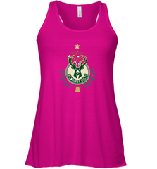 NBA Milwaukee Bucks Logo merry Christmas gilf Women's Racerback Tank Women's Racerback Tank - FordPhuMy