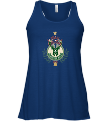NBA Milwaukee Bucks Logo merry Christmas gilf Women's Racerback Tank Women's Racerback Tank - FordPhuMy