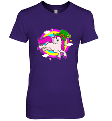 Irish Leprechaun Unicorn Cute St Patricks Day Ireland Women's Premium T-Shirt Women's Premium T-Shirt - FordPhuMy