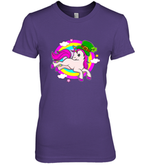 Irish Leprechaun Unicorn Cute St Patricks Day Ireland Women's Premium T-Shirt Women's Premium T-Shirt - FordPhuMy