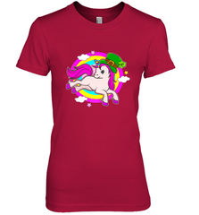 Irish Leprechaun Unicorn Cute St Patricks Day Ireland Women's Premium T-Shirt Women's Premium T-Shirt - FordPhuMy