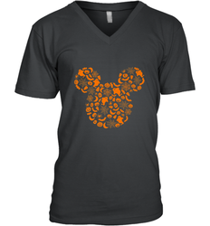 Disney Mickey Mouse Halloween Silhouette Men's V-Neck