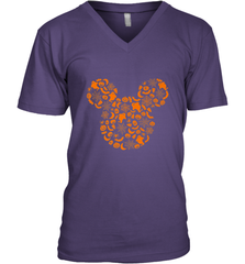 Disney Mickey Mouse Halloween Silhouette Men's V-Neck Men's V-Neck - FordPhuMy